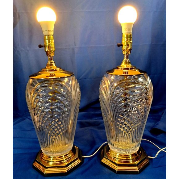 Crystal Clear Industries Accents Must Buy Both Hollywood Regency Vintage Cut Lead Crystal